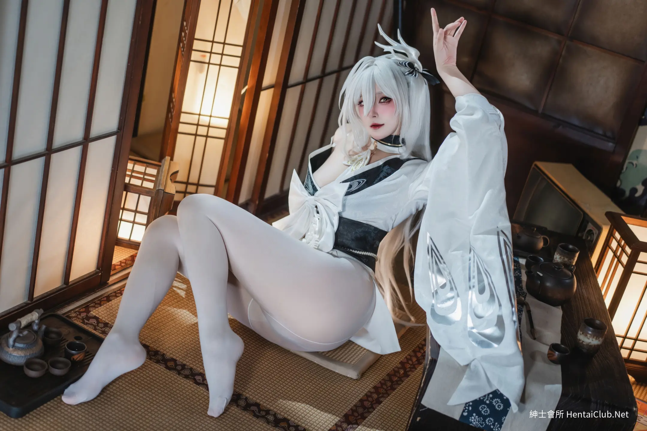 Natsuko Natsuko Blue Blue Line White Japanese Clothes - 74